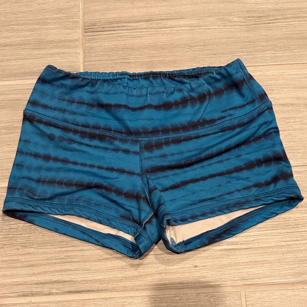 Fleo Teal and Black Athletic Shorts